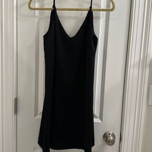 Aqua Black Slip Dress - XS